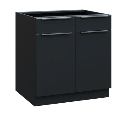 SIS - 8DZ2 spodní skříňka, 2-dveřová, 2-zásuvková, 870x800x600, antracit